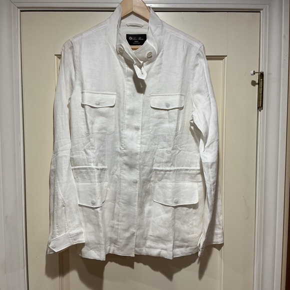 Loro Piana Jackets & Blazers - ❤️‍🔥CLEARANCE ❤️‍🔥 NWOT Loro Piana White Linen Jacket, Size 40 = M